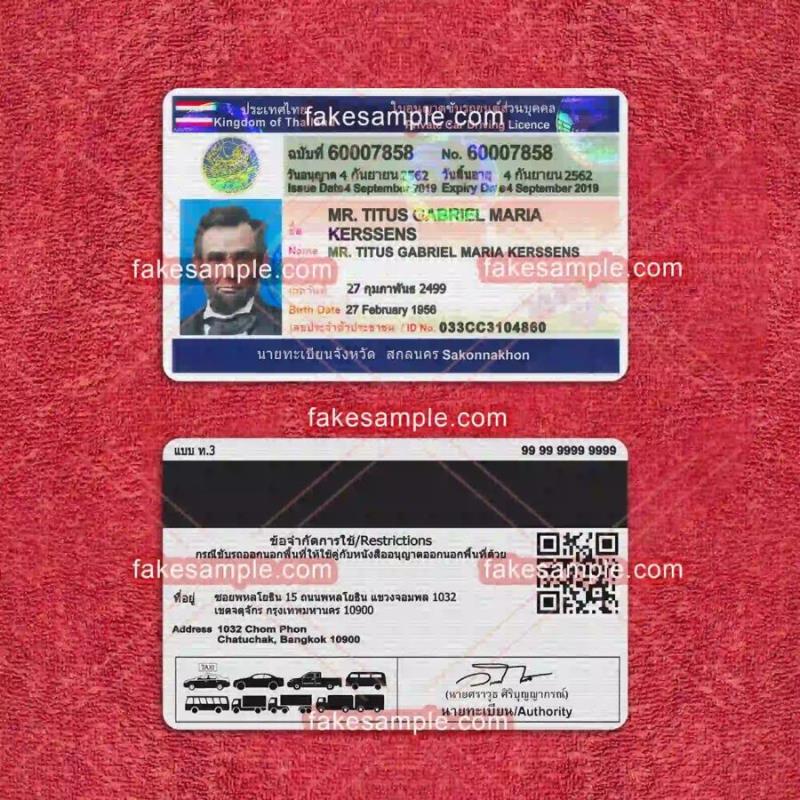 Canada Driver Licence Fake Template