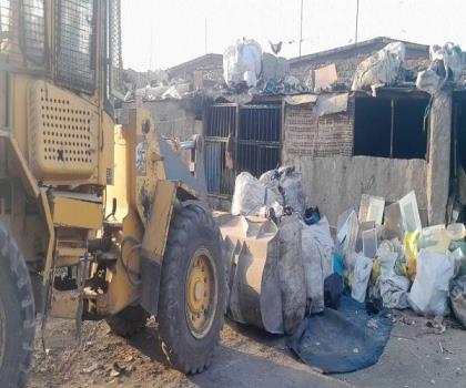 جمع آوری دو مرکز غیر مجاز پسماند خشک در خلازیر جنوبی