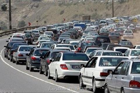 آخرین وضعیت جاده های كشور، ترافیك سنگین در محور چالوس